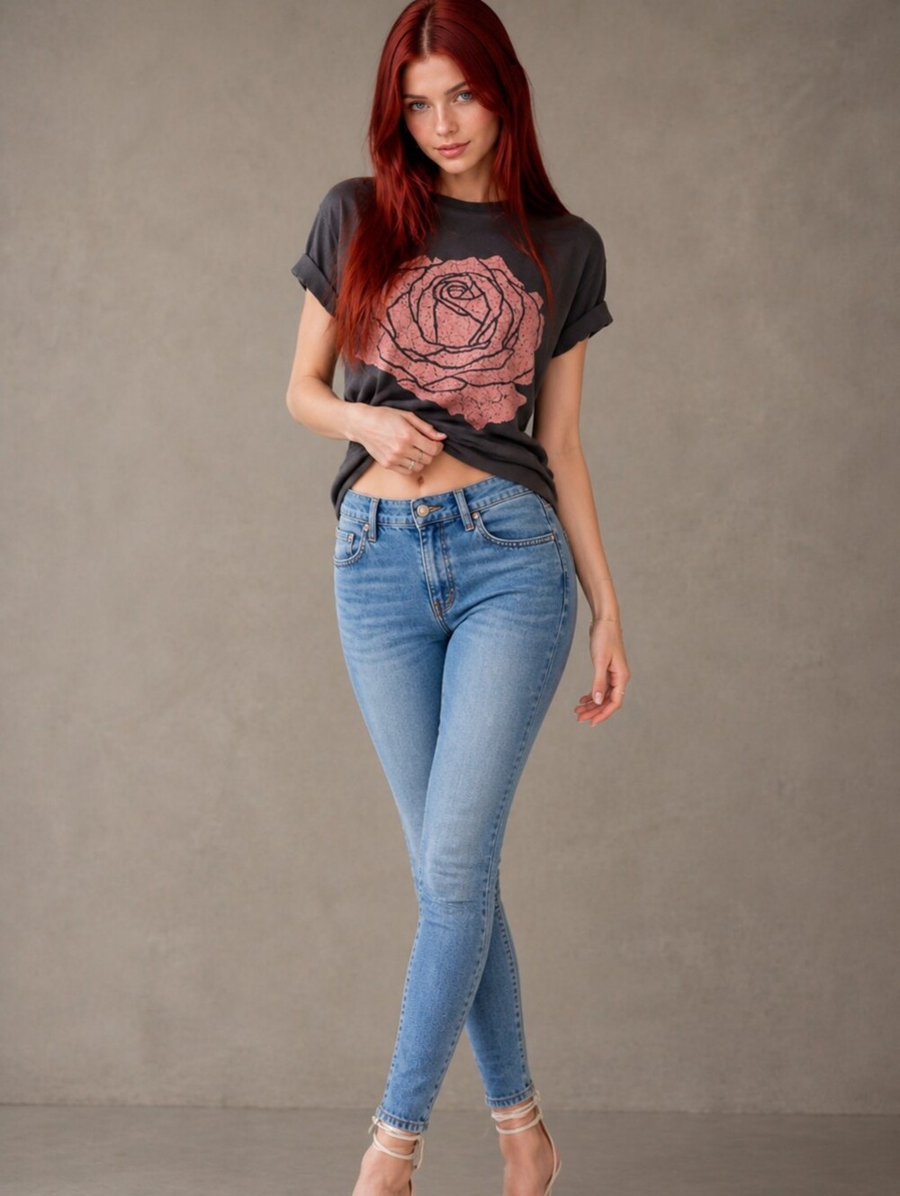 Girl Dangerous x Free People Rose Boyfriend Tee S Vintage Black Distressed Tee